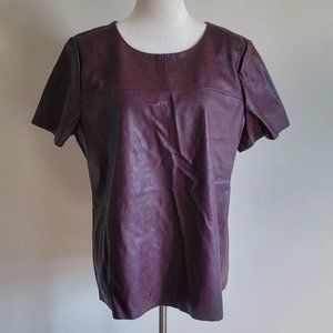 Chico's Vegan Leather Top
